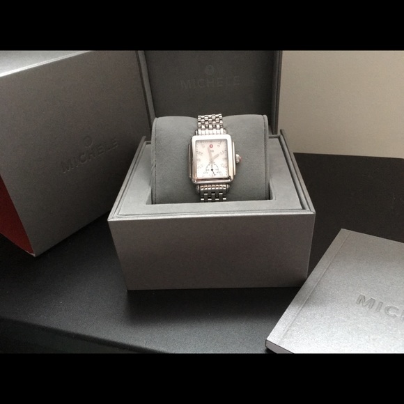 Michele Other - Michelle 16 MM Deco Diamond Dial & 7link Bracelet